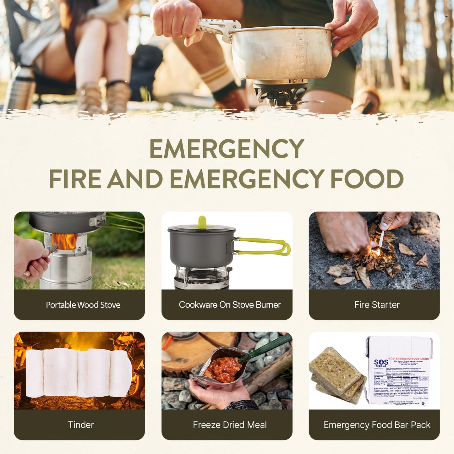 TacPreps 72-Hour Survival Kit | 45L Bug Out Bag | Survival Gear with First Aid, Water Filter, Food, Tools | Camping, Hiking, Outdoor Preparedness Equipment (2 Persons - Elite Kit)
