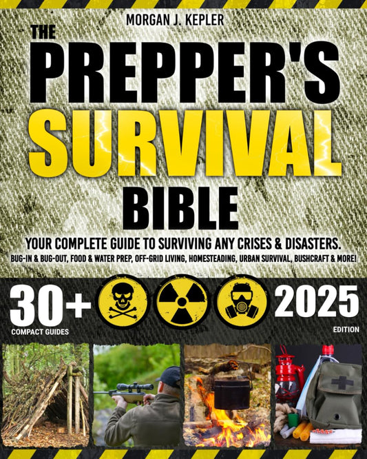 The Prepper’s Survival Bible: Your Complete Guide to Surviving Any Crises & Disasters. Bug-In & Bug-Out, Food & Water Prep, Off-Grid Living, Homesteading, Urban Survival, Bushcraft & More!